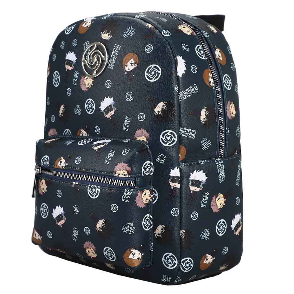 Jujutsu Kaisen Chibi Character AOP Metal Badge Mini Backpack