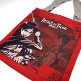 Attack on Titan Eren Red Canvas Character Tote Bag - BUCKET POPCORN