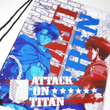 Attack on Titan Levi and Eren Character Drawstring Bag - BUCKET POPCORN
