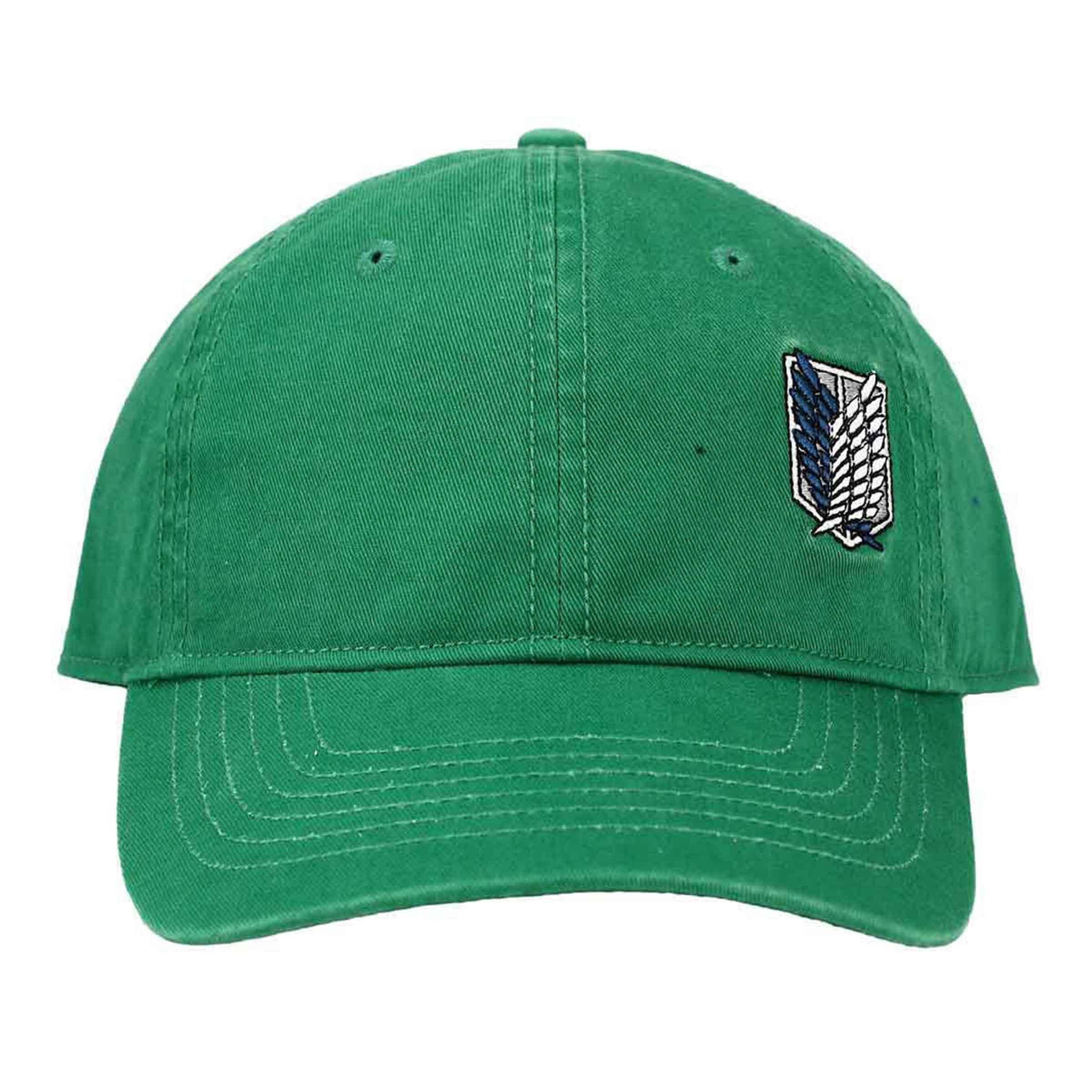 Attack on Titan Scout Crest Symbol Embroidered Unisex Green Baseball Cap - BUCKET POPCORN