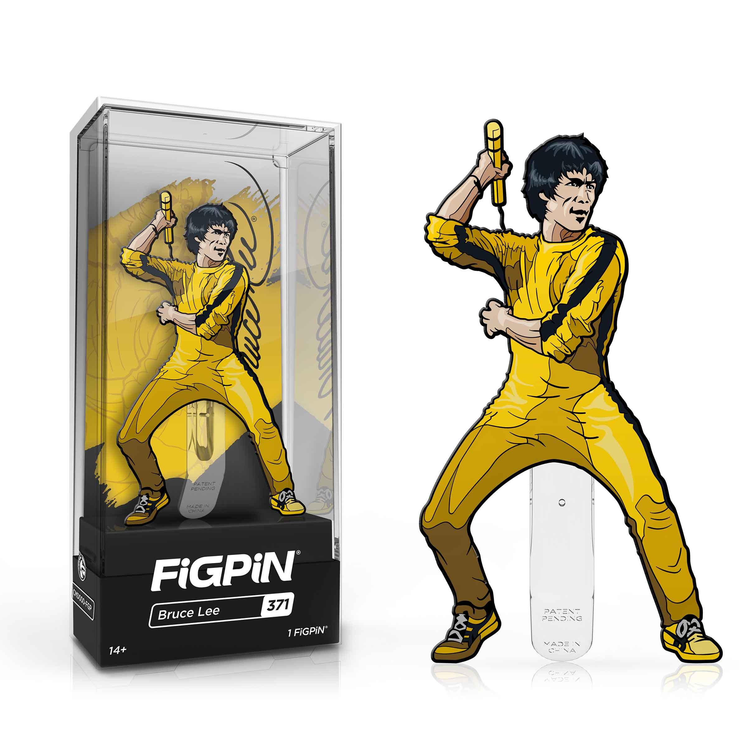 Bruce Lee FiGPiN #371 Classic Enamel Pin - BUCKET POPCORN