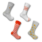 Fun Classic Pizza Box Unisex Socks 4 Pair Gift Set - BUCKET POPCORN