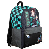 Demon Slayer Tanjiro Kamado Kimono Checker Character Backpack - BUCKET POPCORN