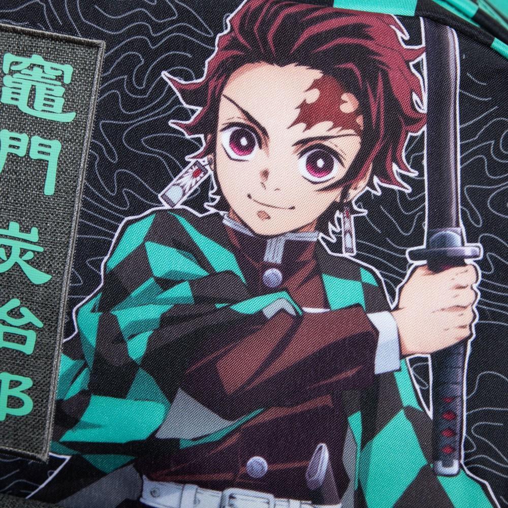 Demon Slayer Tanjiro Kamado Kimono Checker Character Backpack - BUCKET POPCORN