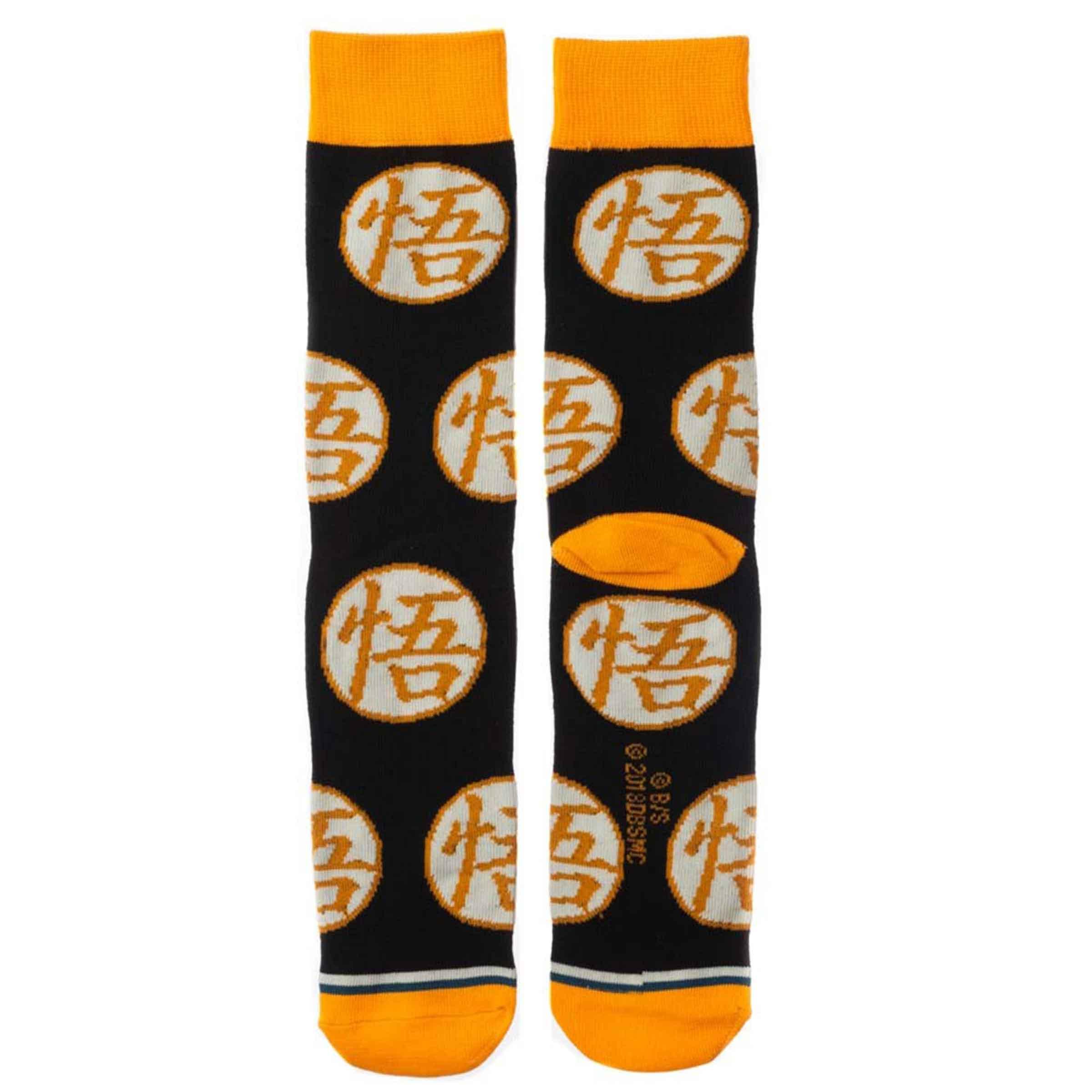 Dragon Ball Z Character and Symbol Men's Crew Socks 5 pc Set - BUCKET POPCORN