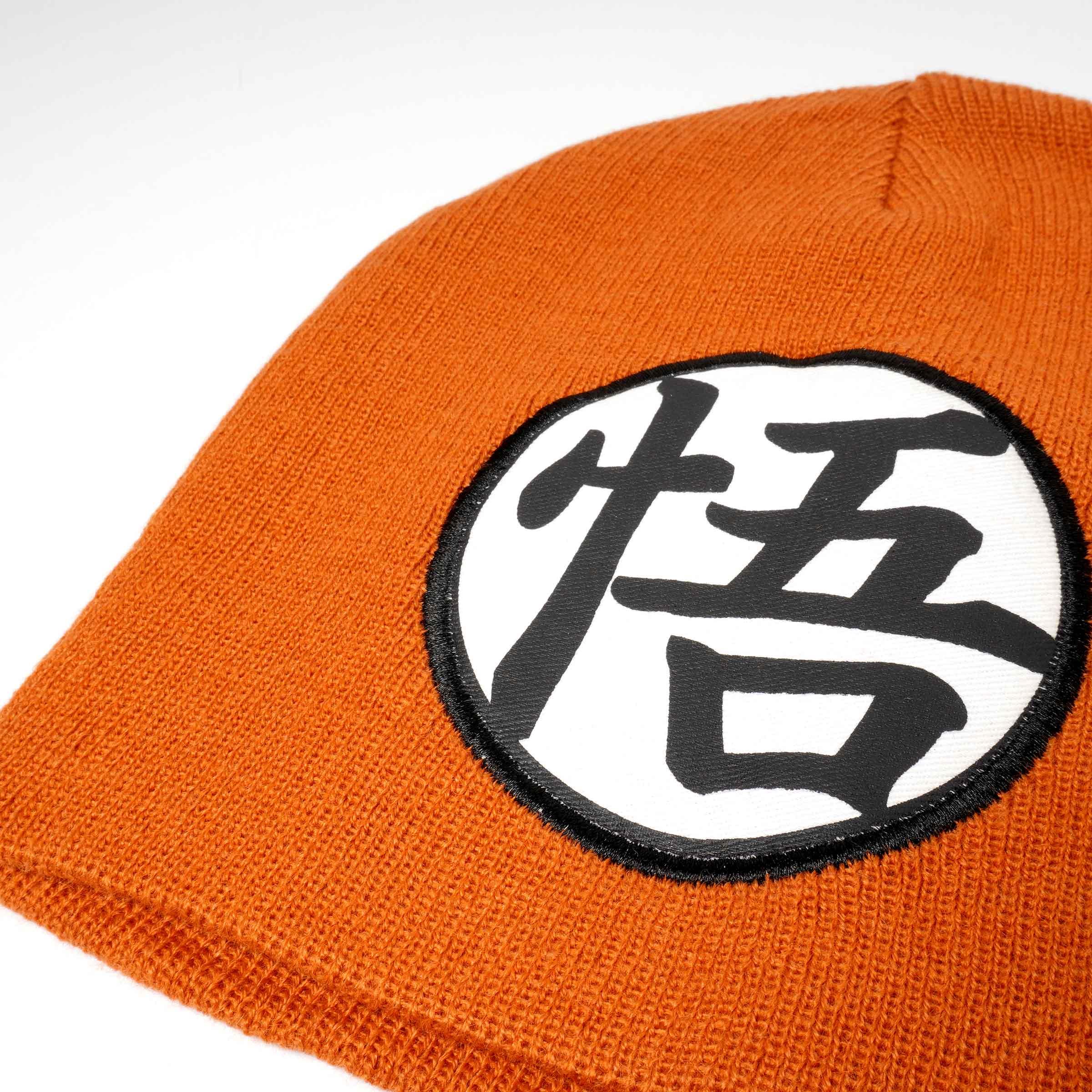 Dragon Ball Z Goku Symbol Embroidered Orange Beanie - BUCKET POPCORN