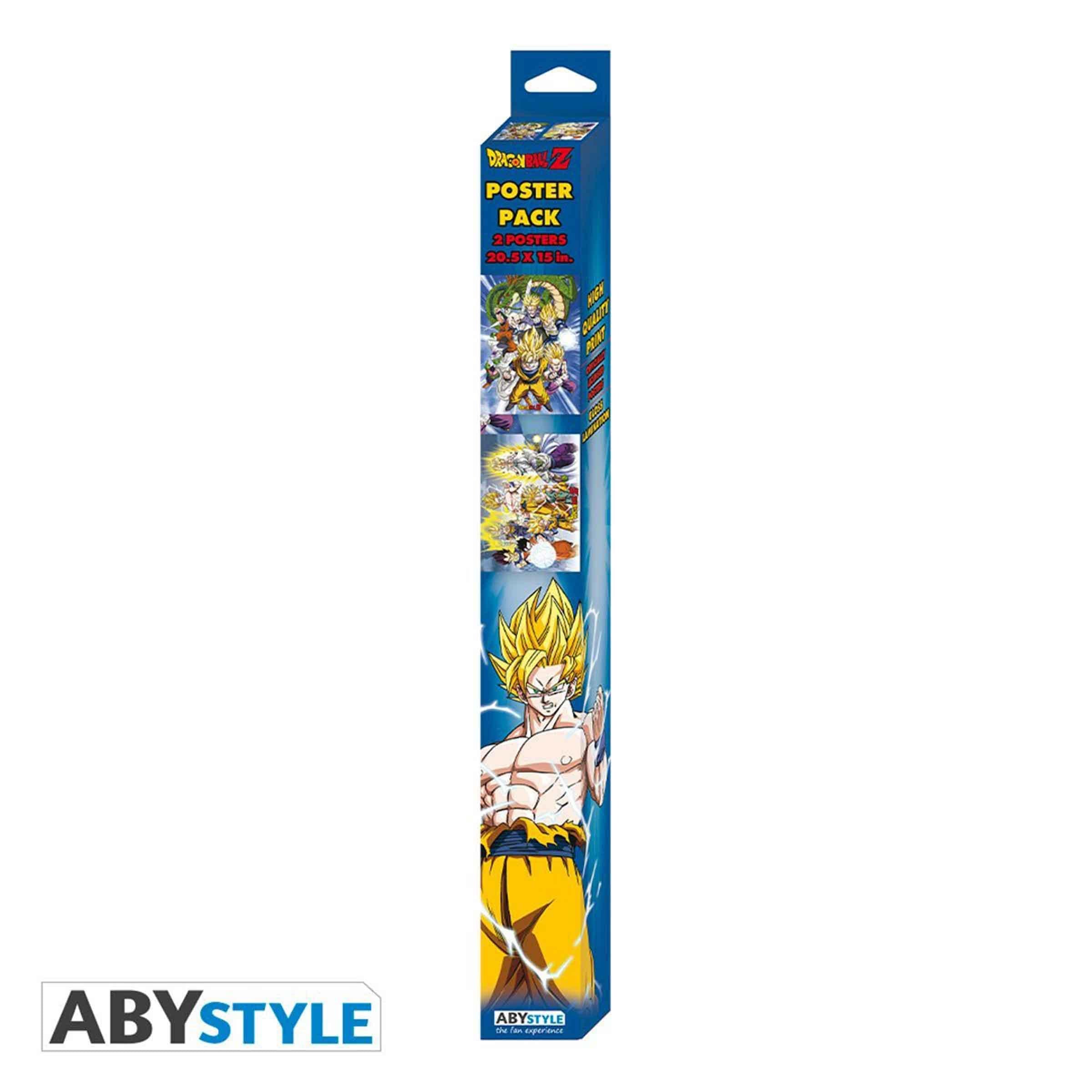 Dragon Ball Z Group Character Boxed Poster 2 Piece Set - BUCKET POPCORN