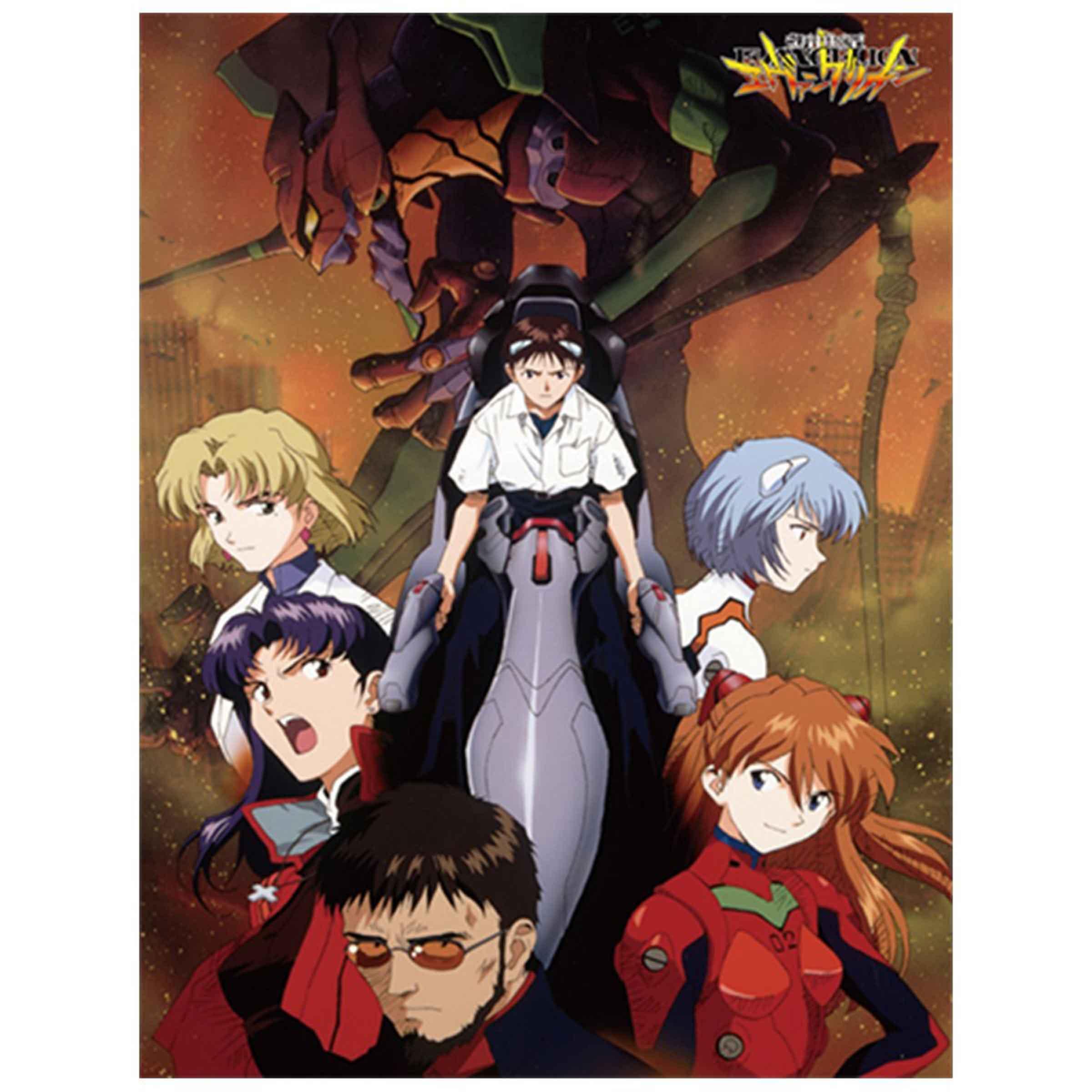 Neon Genesis Evangelion Group Scene Sublimation Throw Blanket - BUCKET POPCORN