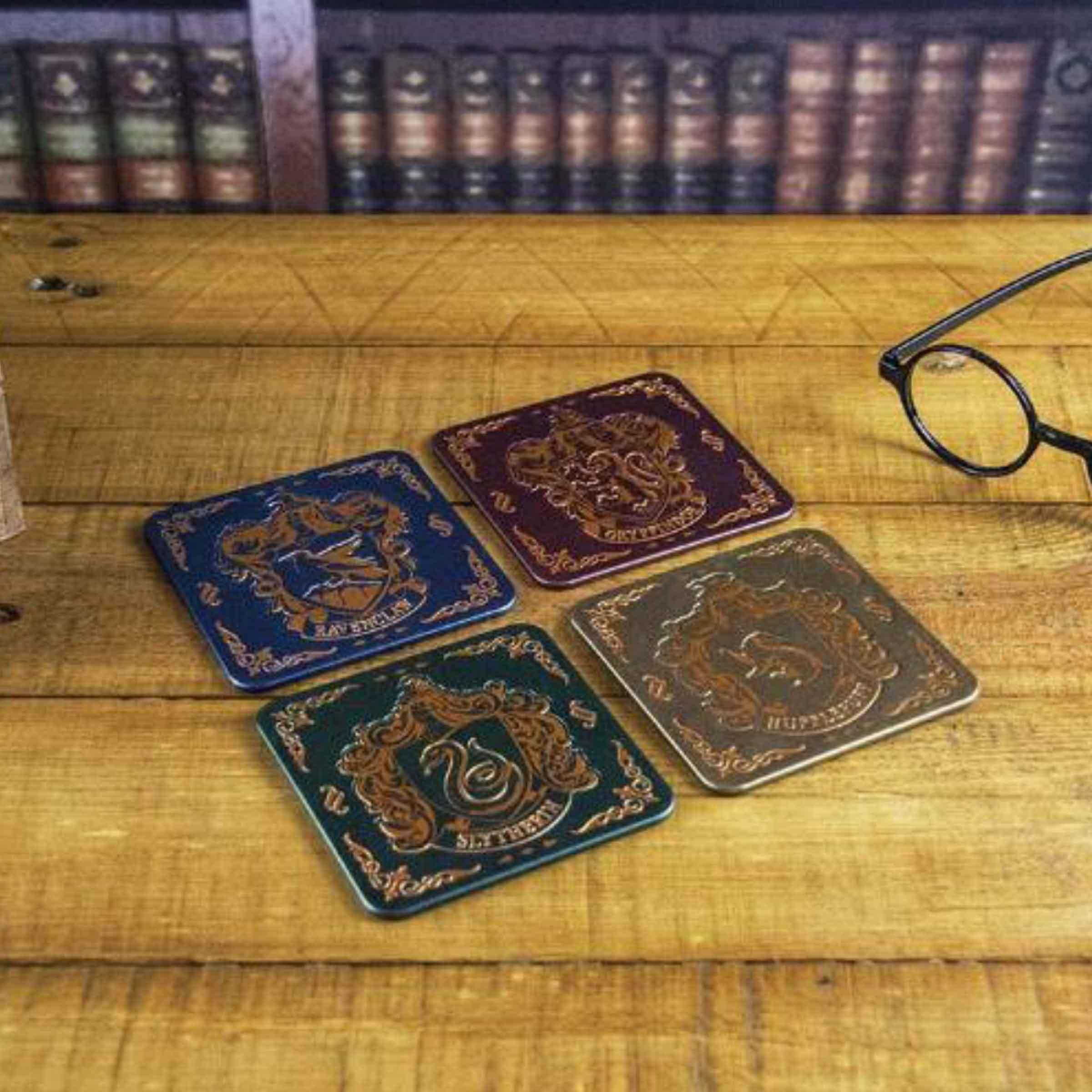 Harry Potter House Crest 4 Piece Coaster Set - BUCKET POPCORN