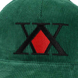 Hunter x Hunter Hunter's Association Logo Embroidered Corduroy Baseball Cap - BUCKET POPCORN