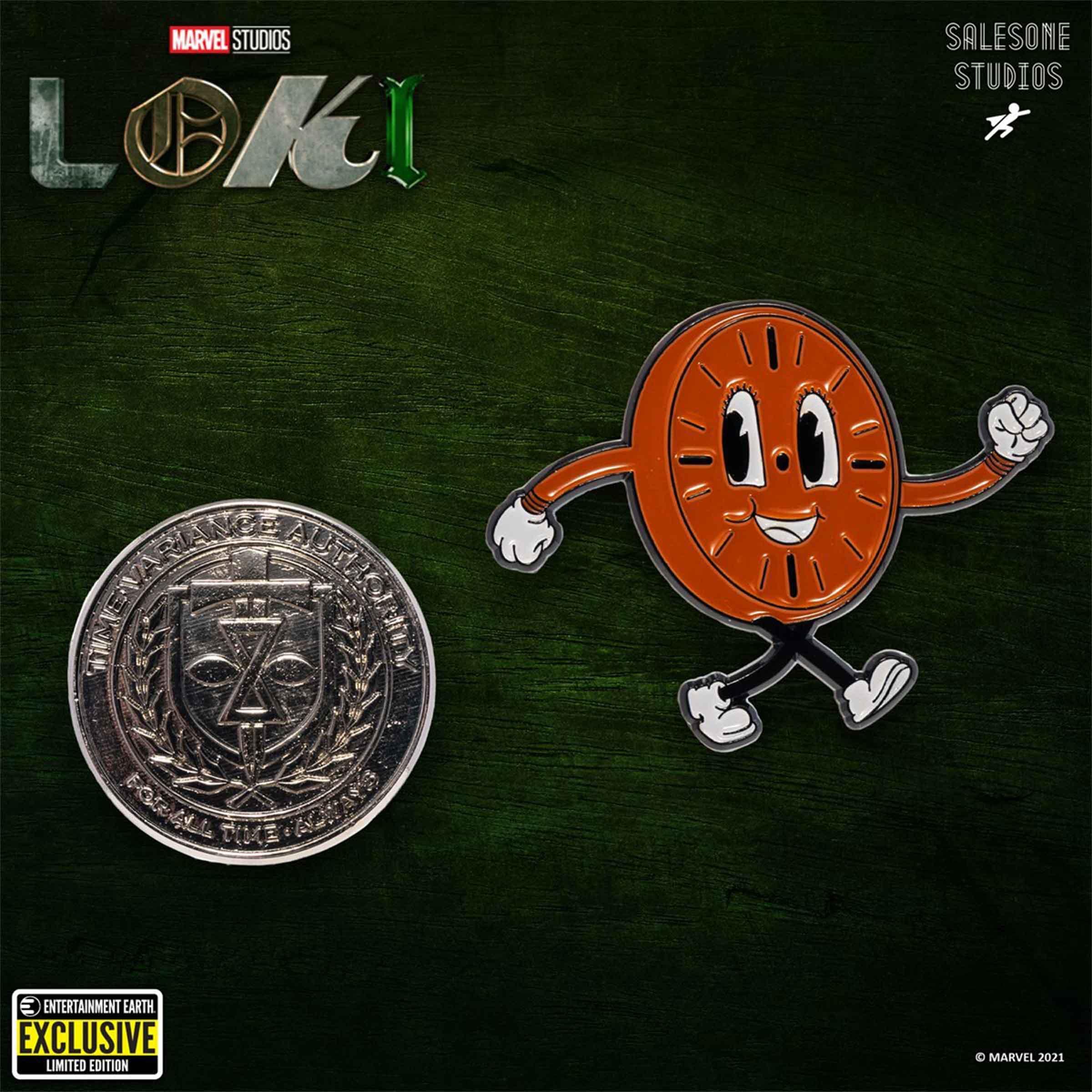 Loki Time Variance Authority and Miss Minutes Enamel Pin 2-Pack Set - BUCKET POPCORN