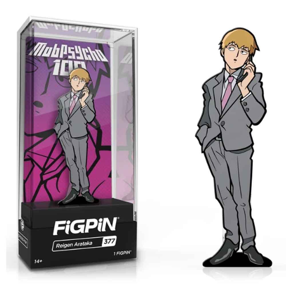 Mob Psycho 100 Reigen Arataka FiGPiN #377 | Classic Enamel Pin - BUCKET POPCORN