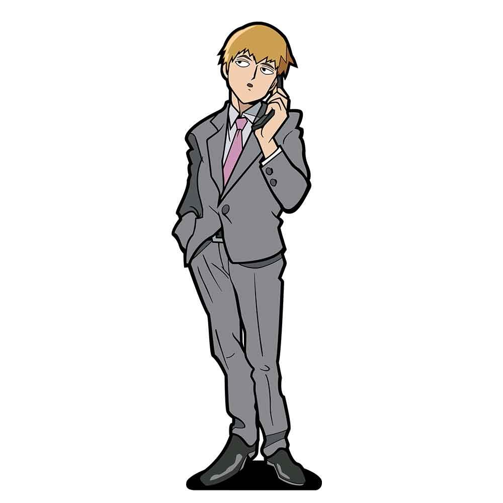 Mob Psycho 100 Reigen Arataka FiGPiN #377 | Classic Enamel Pin - BUCKET POPCORN