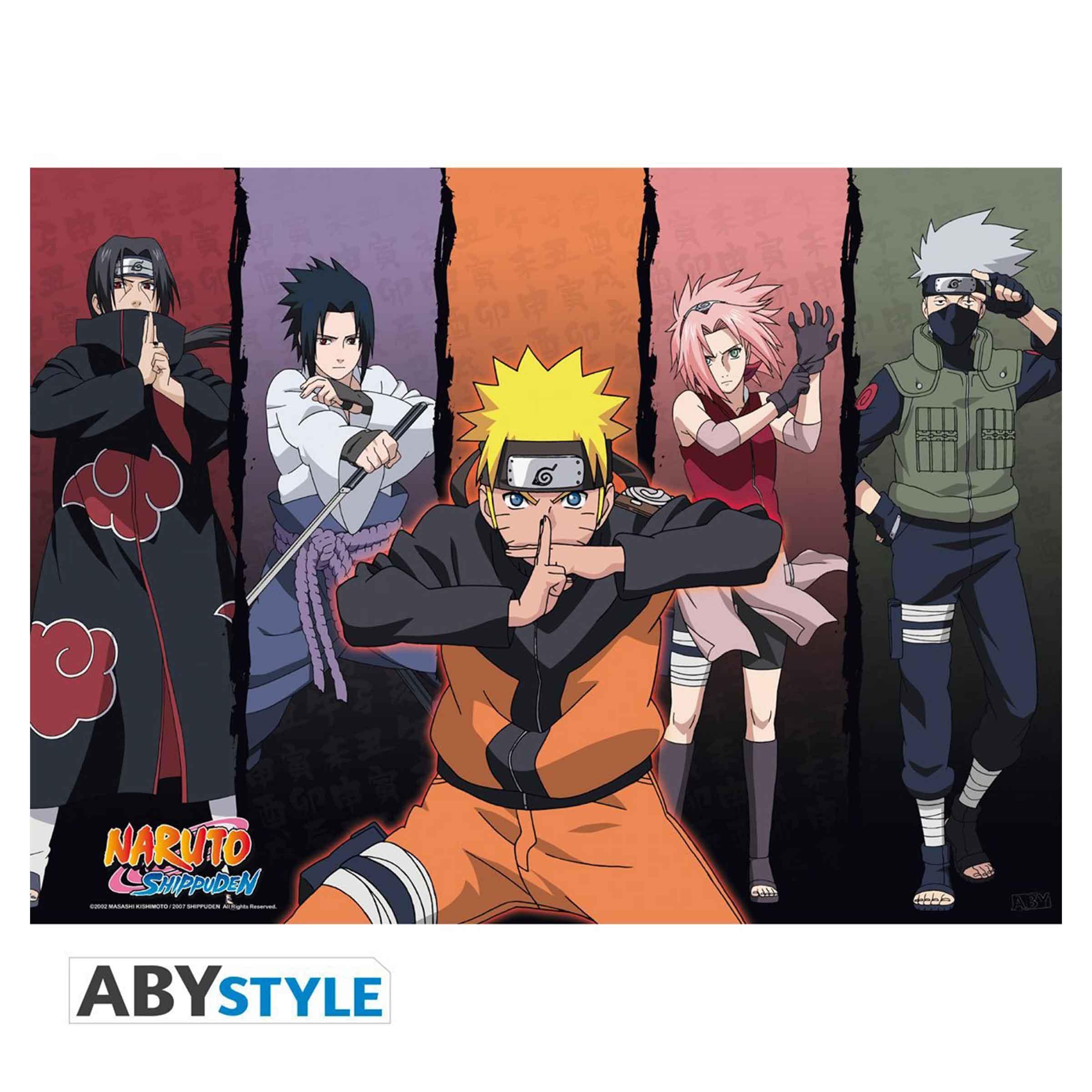 Naruto Shippuden Group Character Boxed Poster 2 Piece Set - BUCKET POPCORN