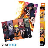 Naruto Shippuden Group Character Boxed Poster 2 Piece Set - BUCKET POPCORN