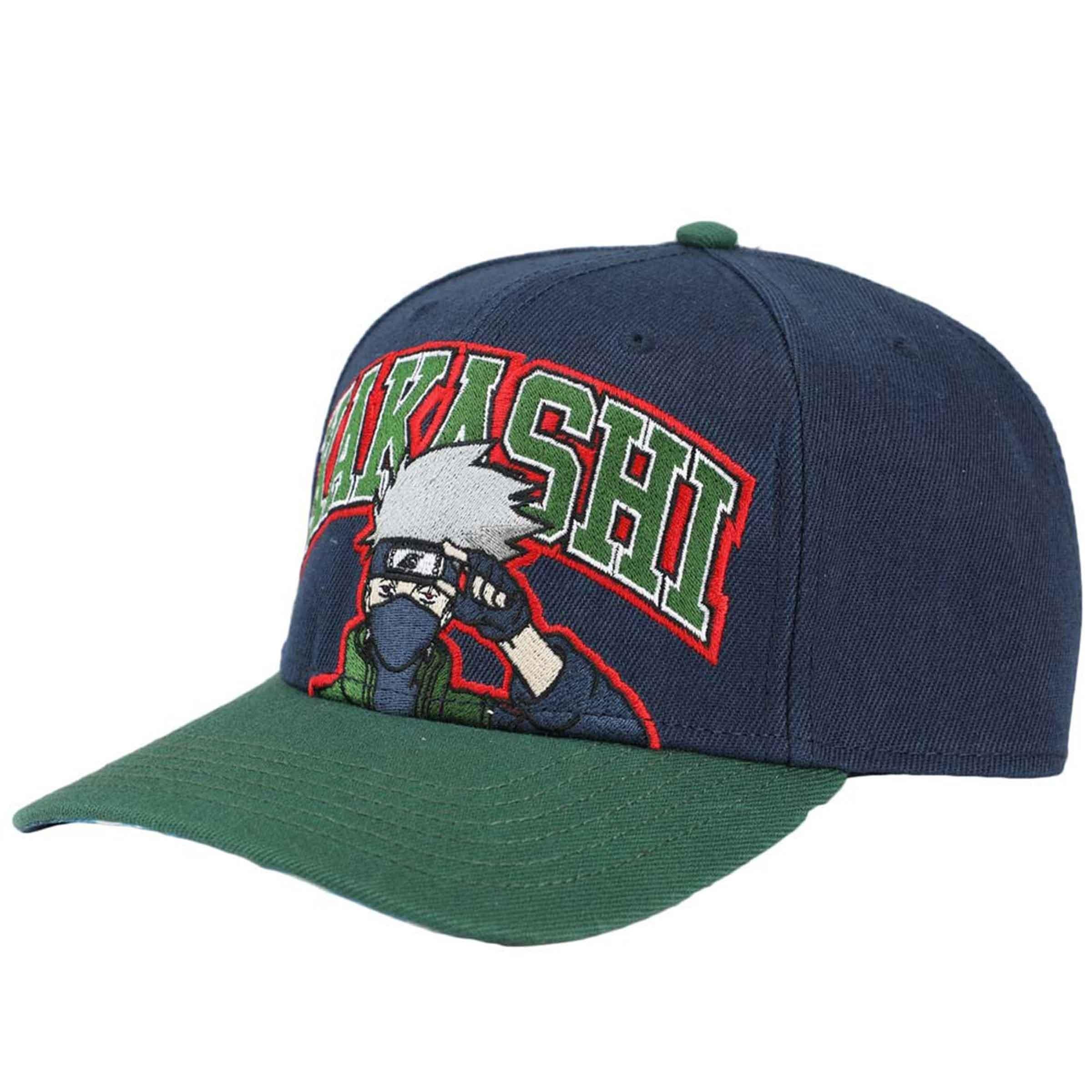 Naruto Shippuden Kakashi Hatake Character Pre-Curved Snapback - BUCKET POPCORN