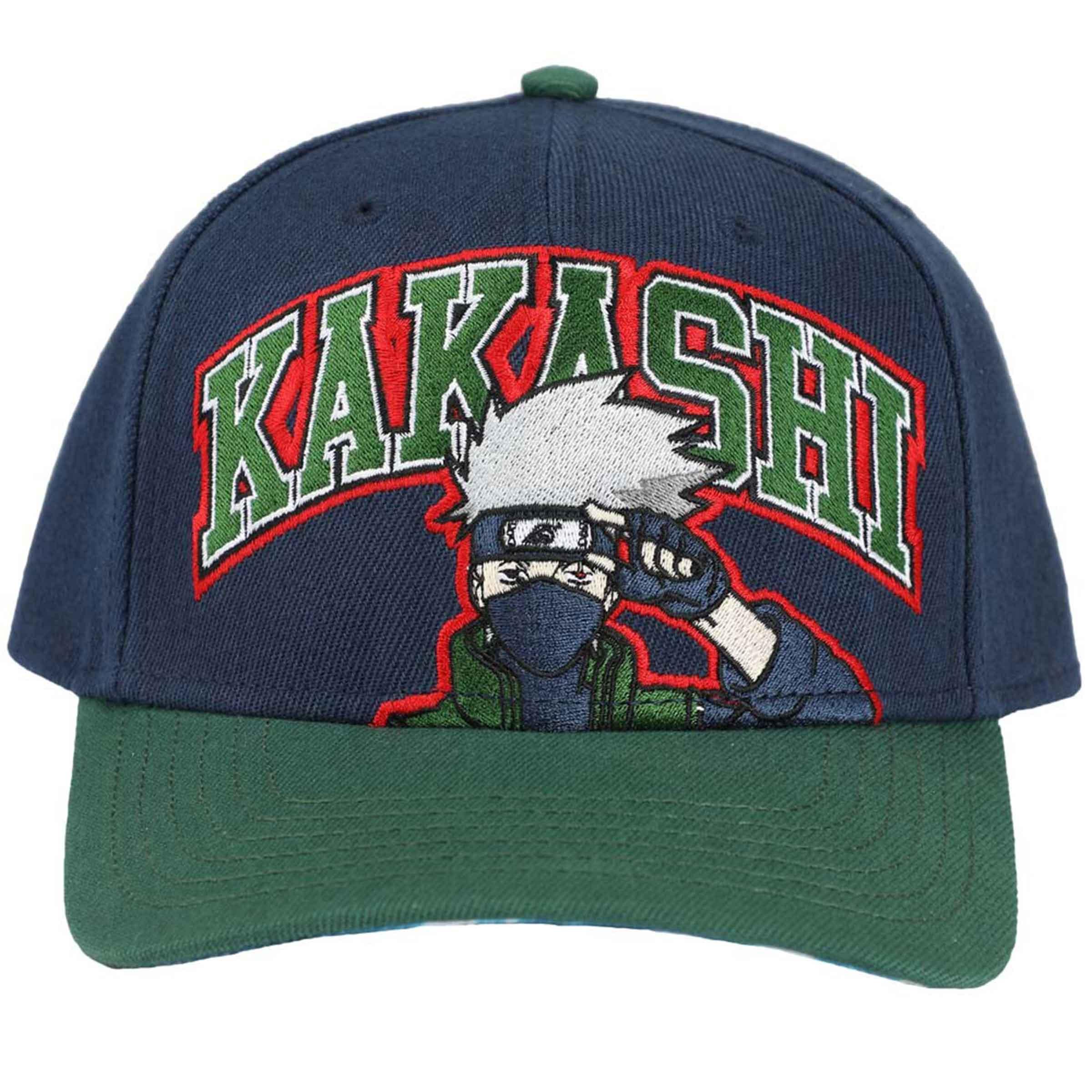 Naruto Shippuden Kakashi Hatake Character Pre-Curved Snapback - BUCKET POPCORN