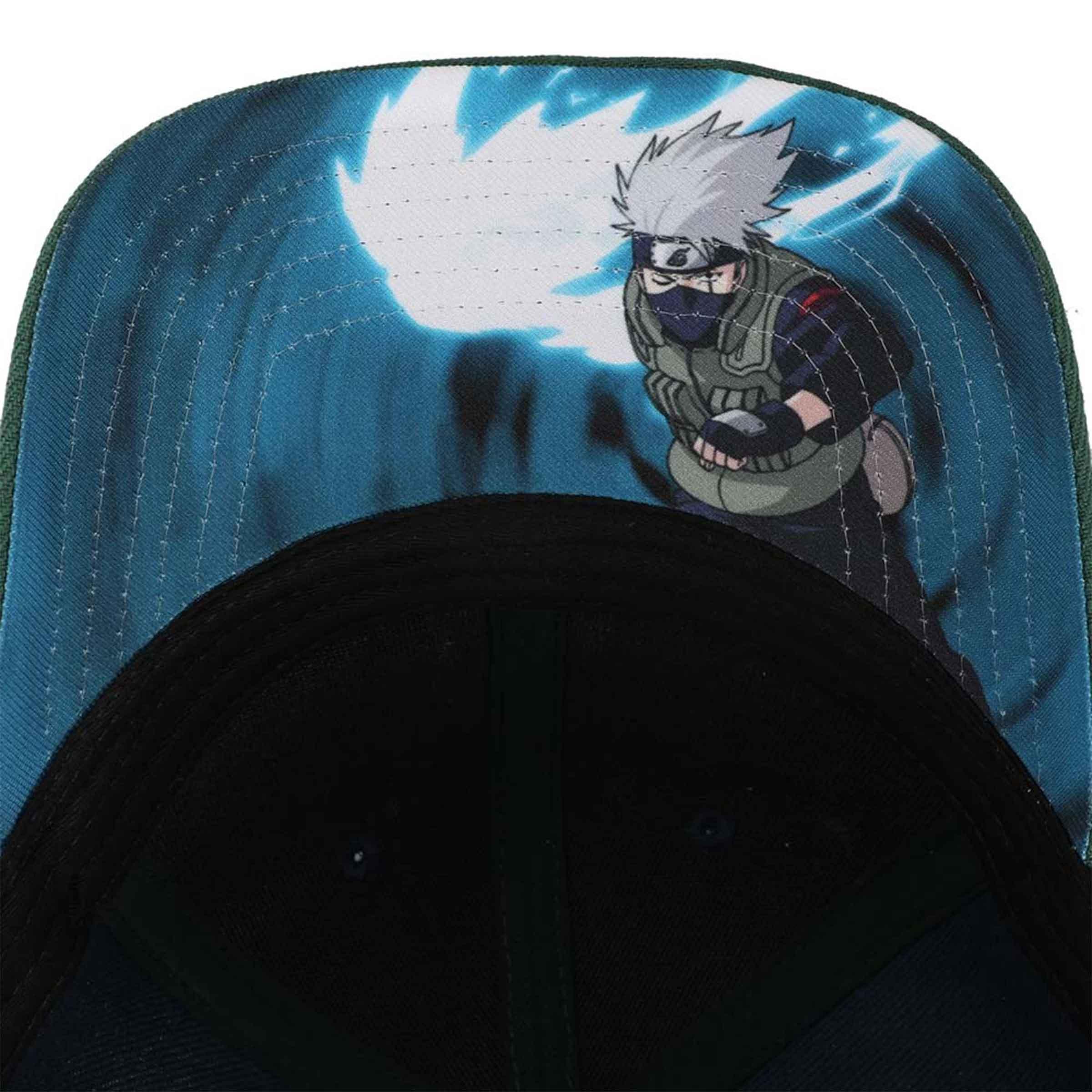 Naruto Shippuden Kakashi Hatake Character Pre-Curved Snapback - BUCKET POPCORN