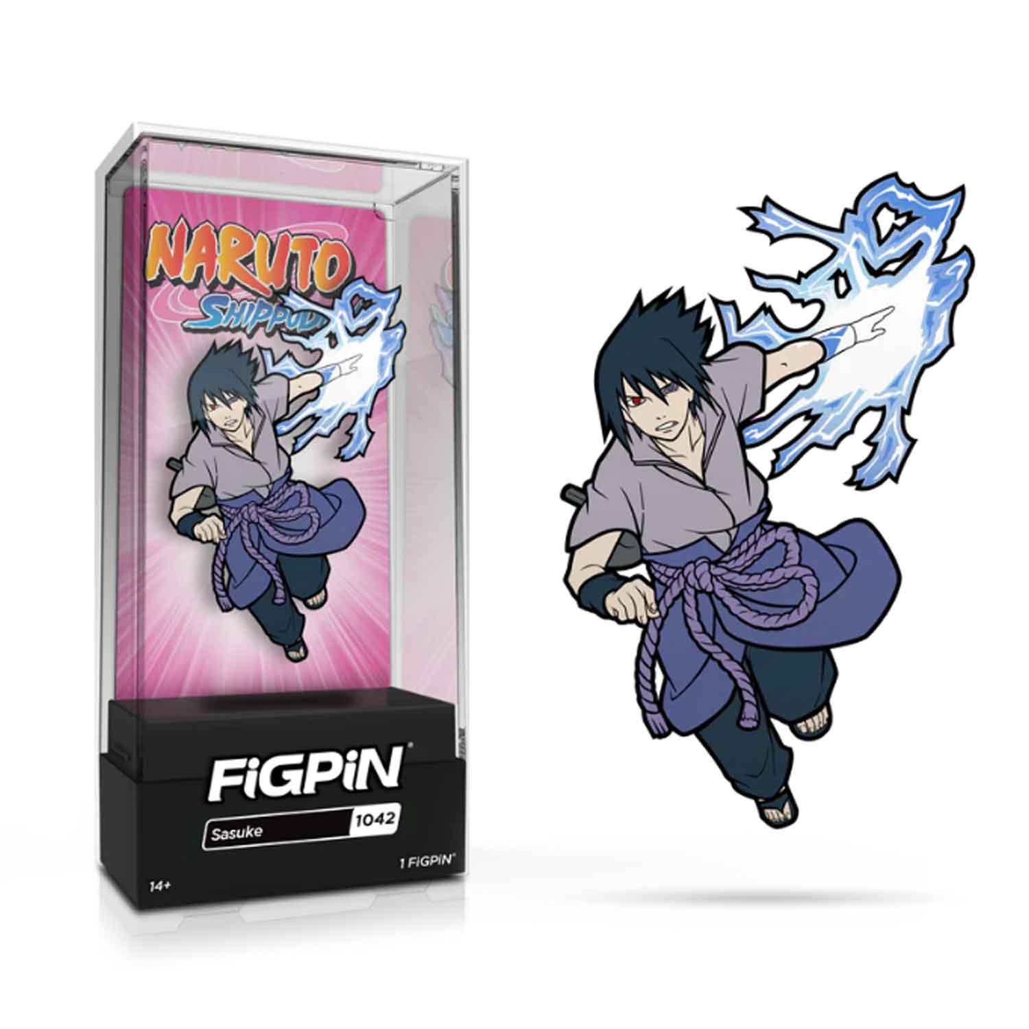 Naruto Shippuden Sasuke Uchiha FiGPiN #1042 Anime Enamel Pin