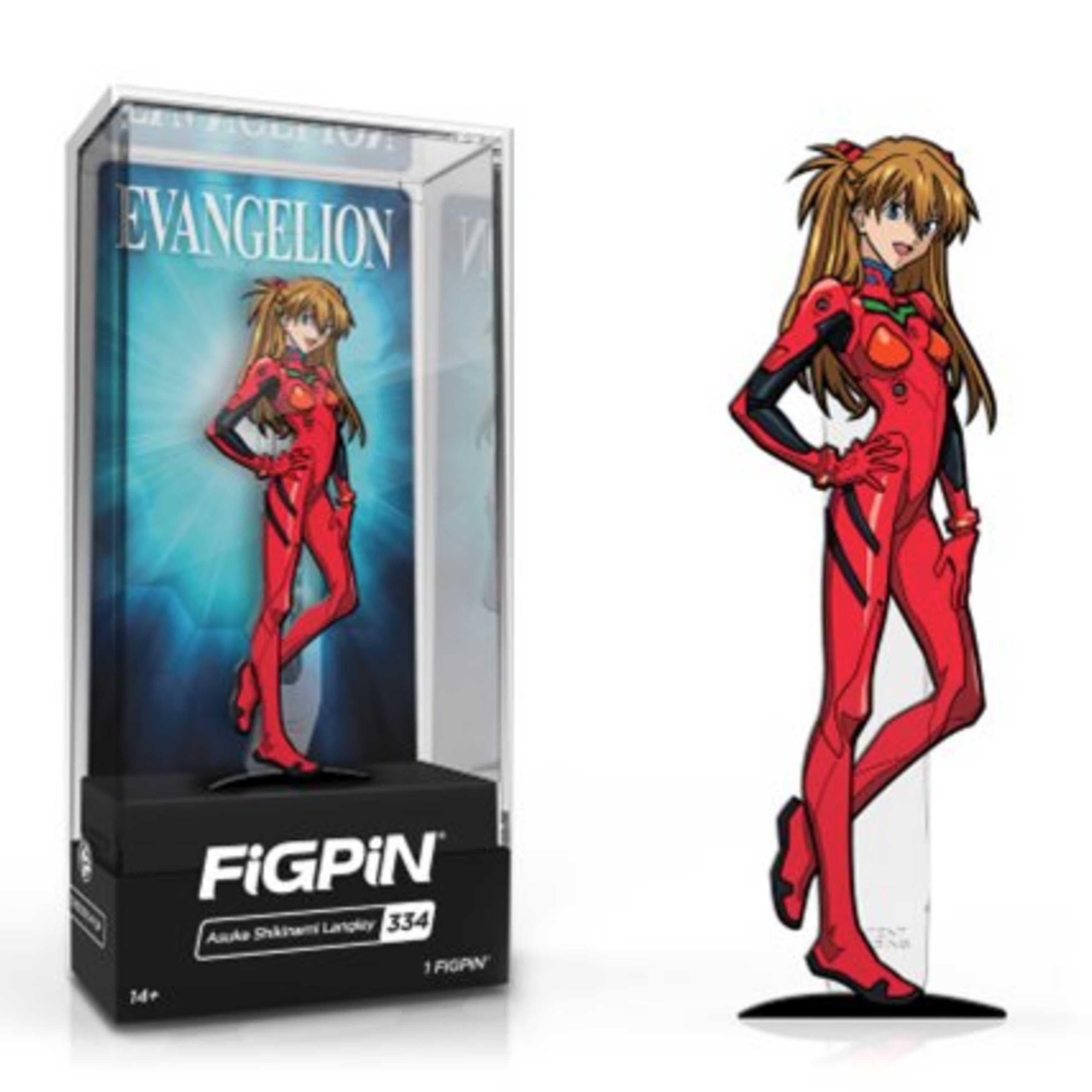 Neon Genesis Evangelion Asuka Langley FiGPiN #334 | Classic Enamel Pin - BUCKET POPCORN