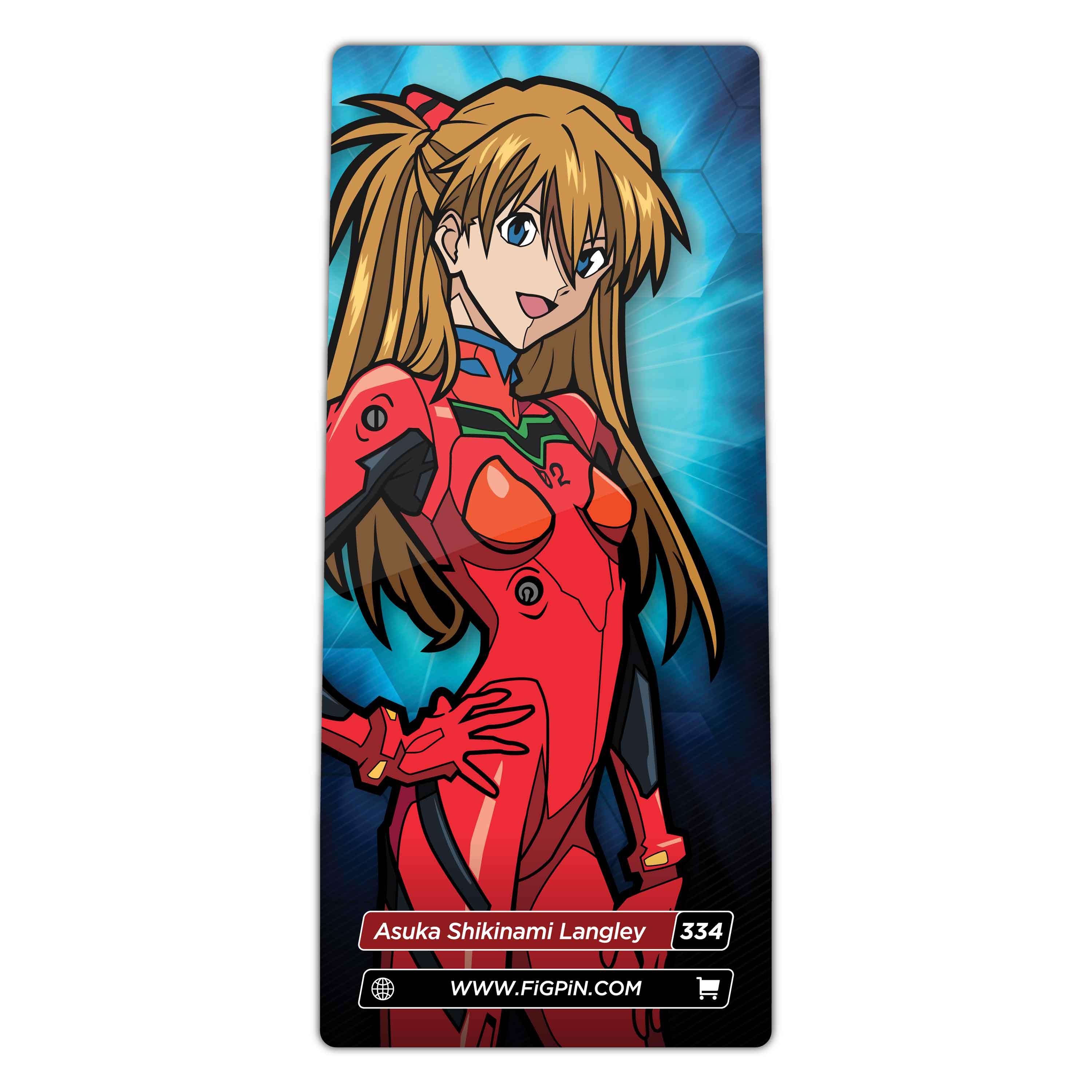 Neon Genesis Evangelion Asuka Langley FiGPiN #334 | Classic Enamel Pin - BUCKET POPCORN