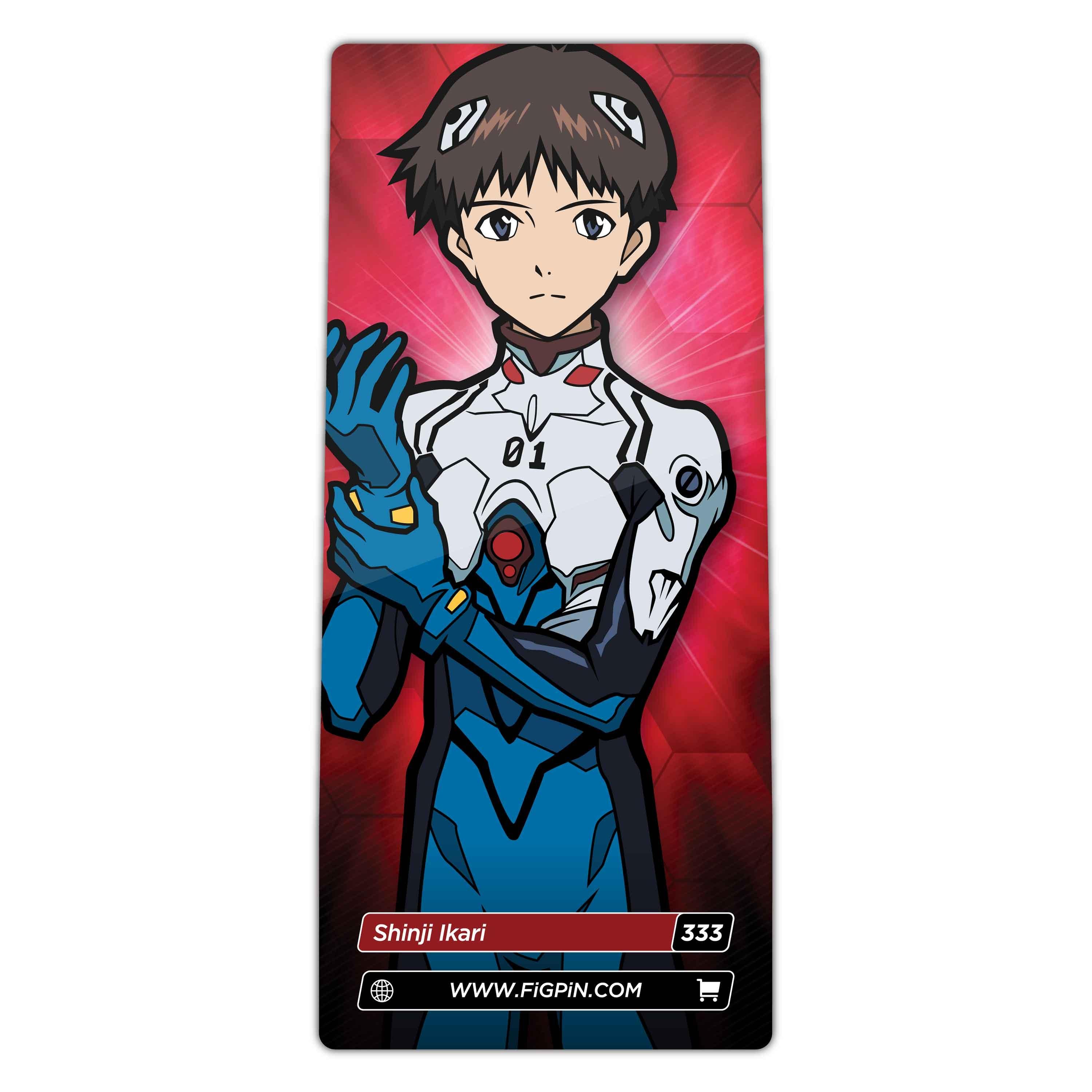 Neon Genesis Evangelion Shinji Ikari FiGPiN #333 | Classic Enamel Pin - BUCKET POPCORN