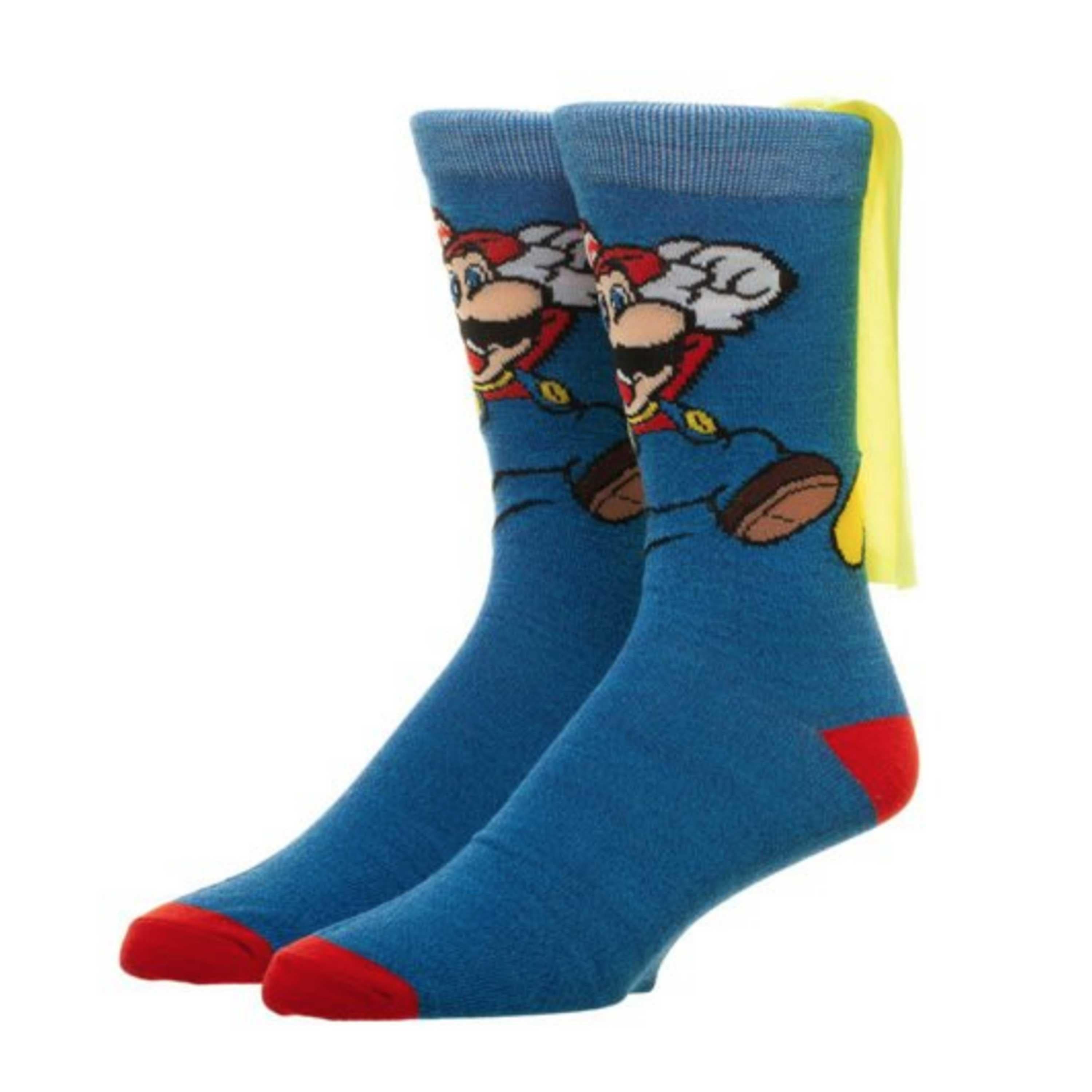 Nitendo Super Mario Brothers Cape Men's Socks - BUCKET POPCORN