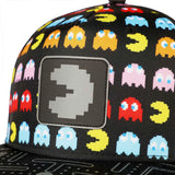 Pac-Man AOP Print Patch Youth Flat Bill Snapback Hat - BUCKET POPCORN