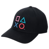 Playstation 3D Embroidered Buttons Flex Fit Hat - BUCKET POPCORN