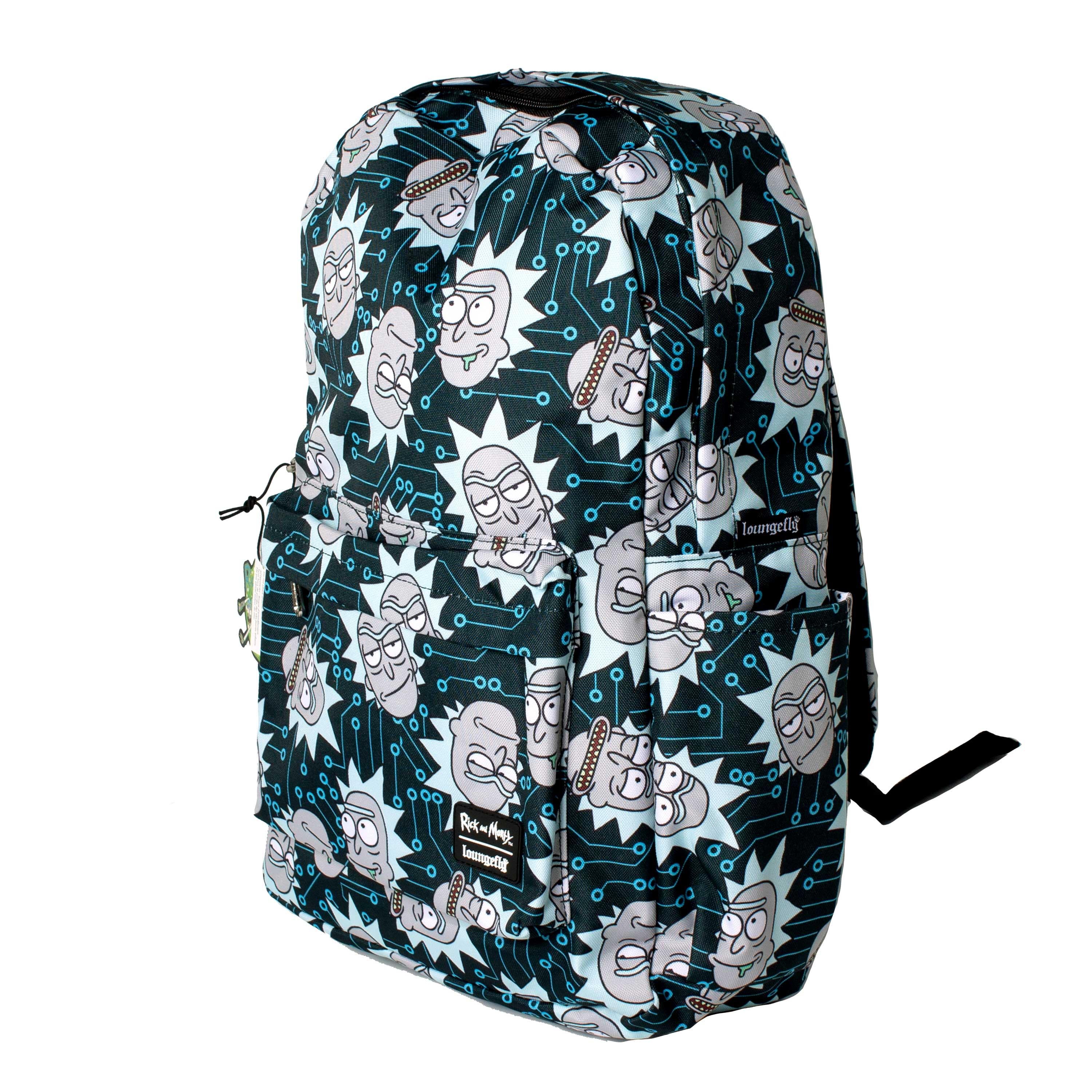 Rick and Morty Computer Chip Rick Unisex Nylon Backpack - BUCKET POPCORN