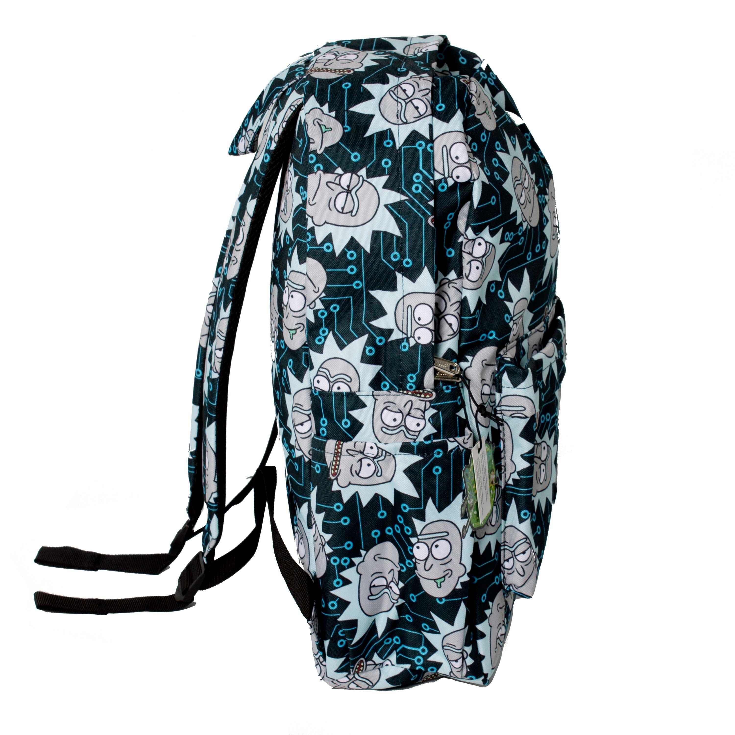 Rick and Morty Computer Chip Rick Unisex Nylon Backpack - BUCKET POPCORN