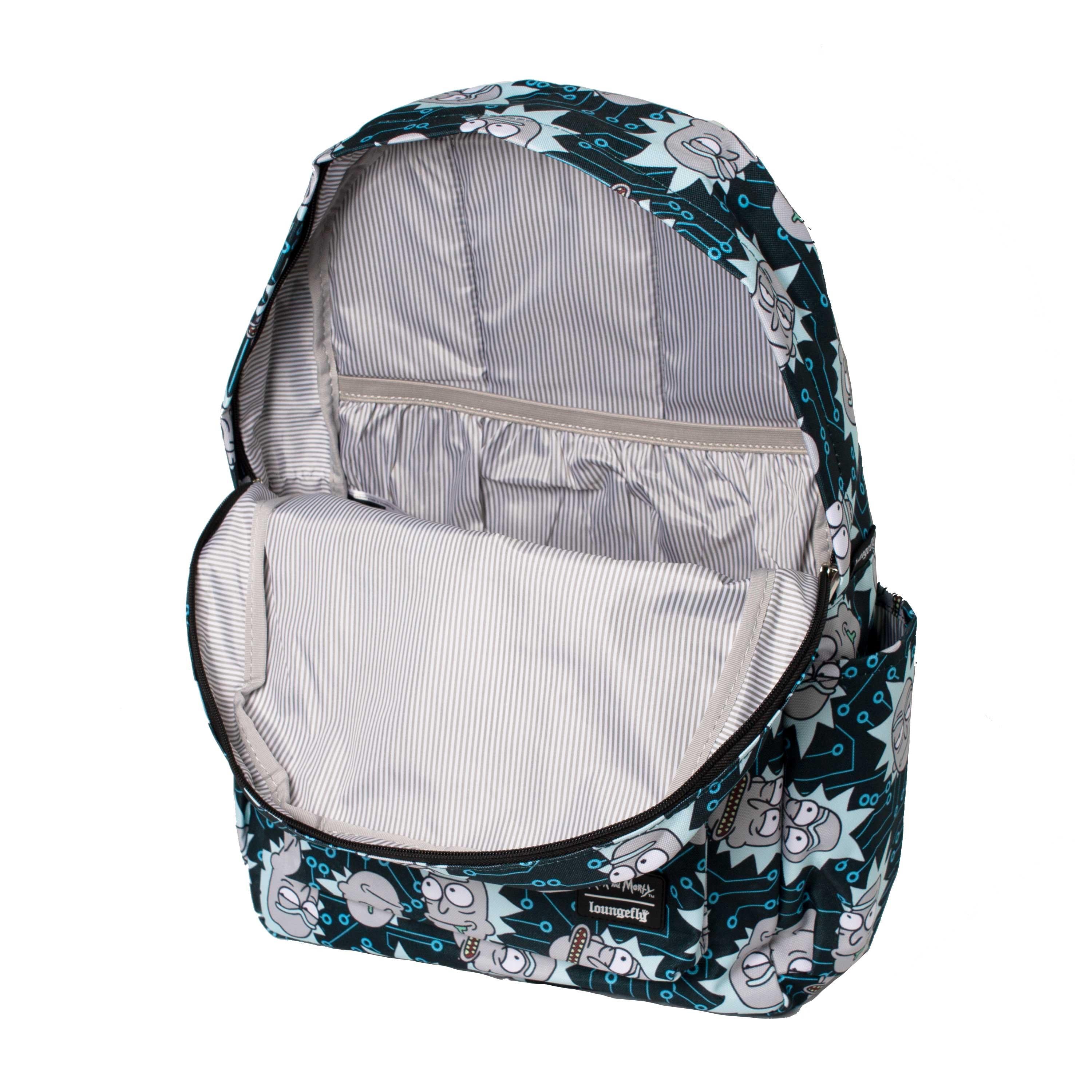 Rick and Morty Computer Chip Rick Unisex Nylon Backpack - BUCKET POPCORN