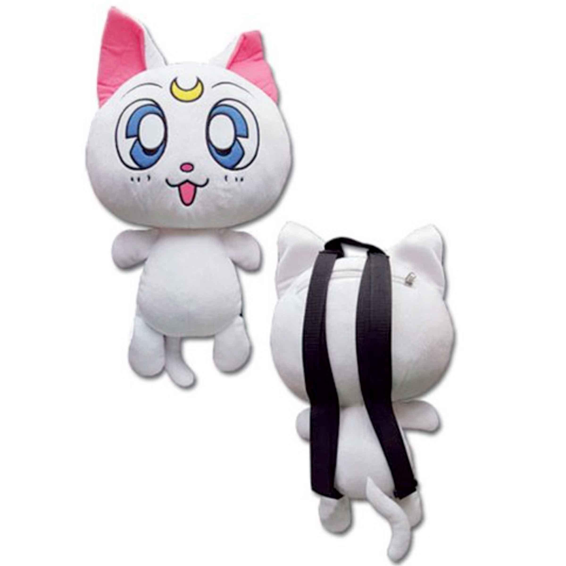 Sailor Moon Artemis 12 1/2 Inch Plush Backpack - BUCKET POPCORN