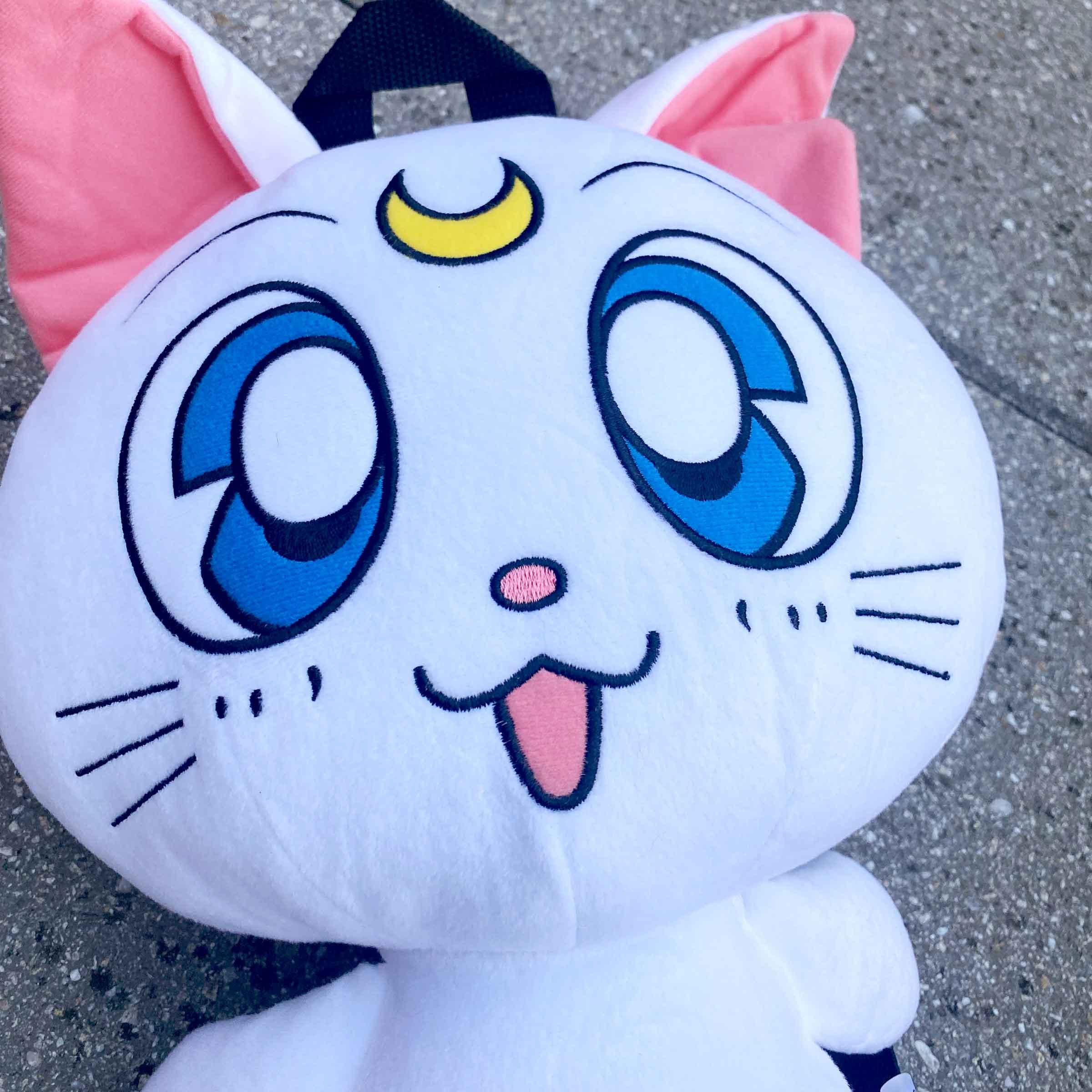 Sailor Moon Artemis 12 1/2 Inch Plush Backpack - BUCKET POPCORN