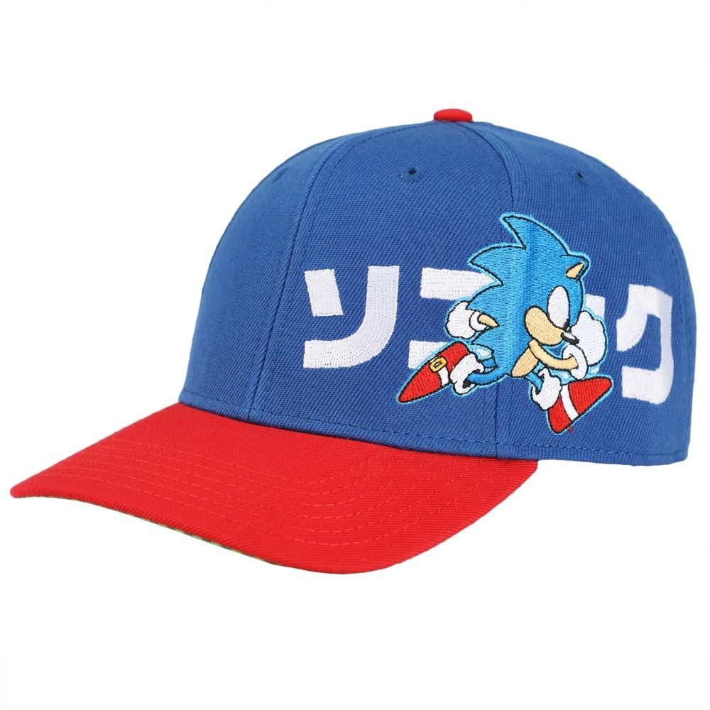 Sonic Japanese Katakana Pre-Curved Bill Snapback Hat - BUCKET POPCORN