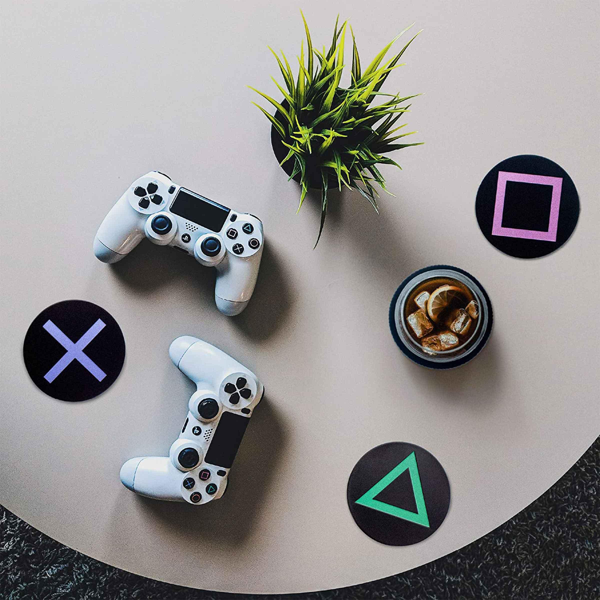 Playstation Metal 4 Piece Coaster Set - BUCKET POPCORN