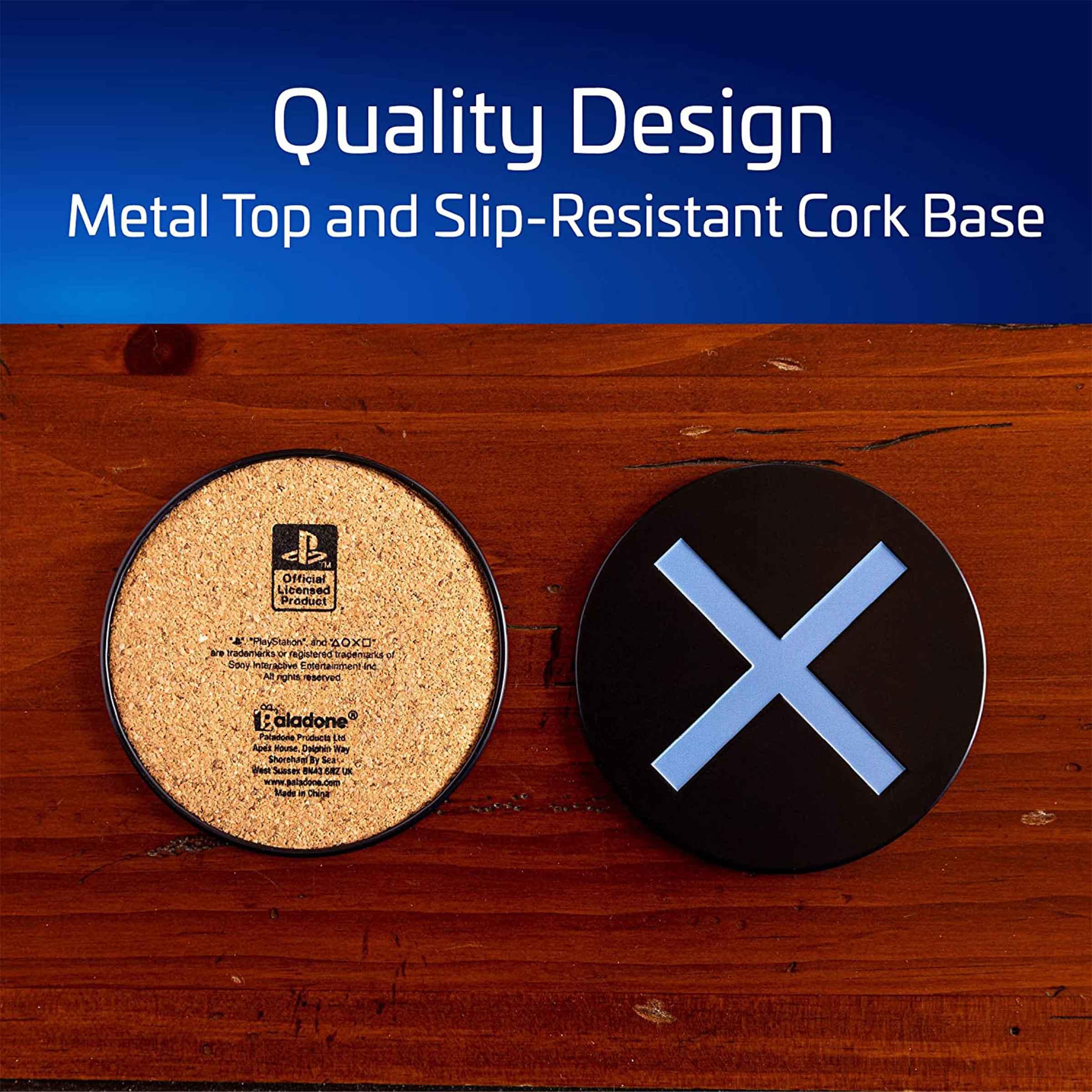 Playstation Metal 4 Piece Coaster Set - BUCKET POPCORN