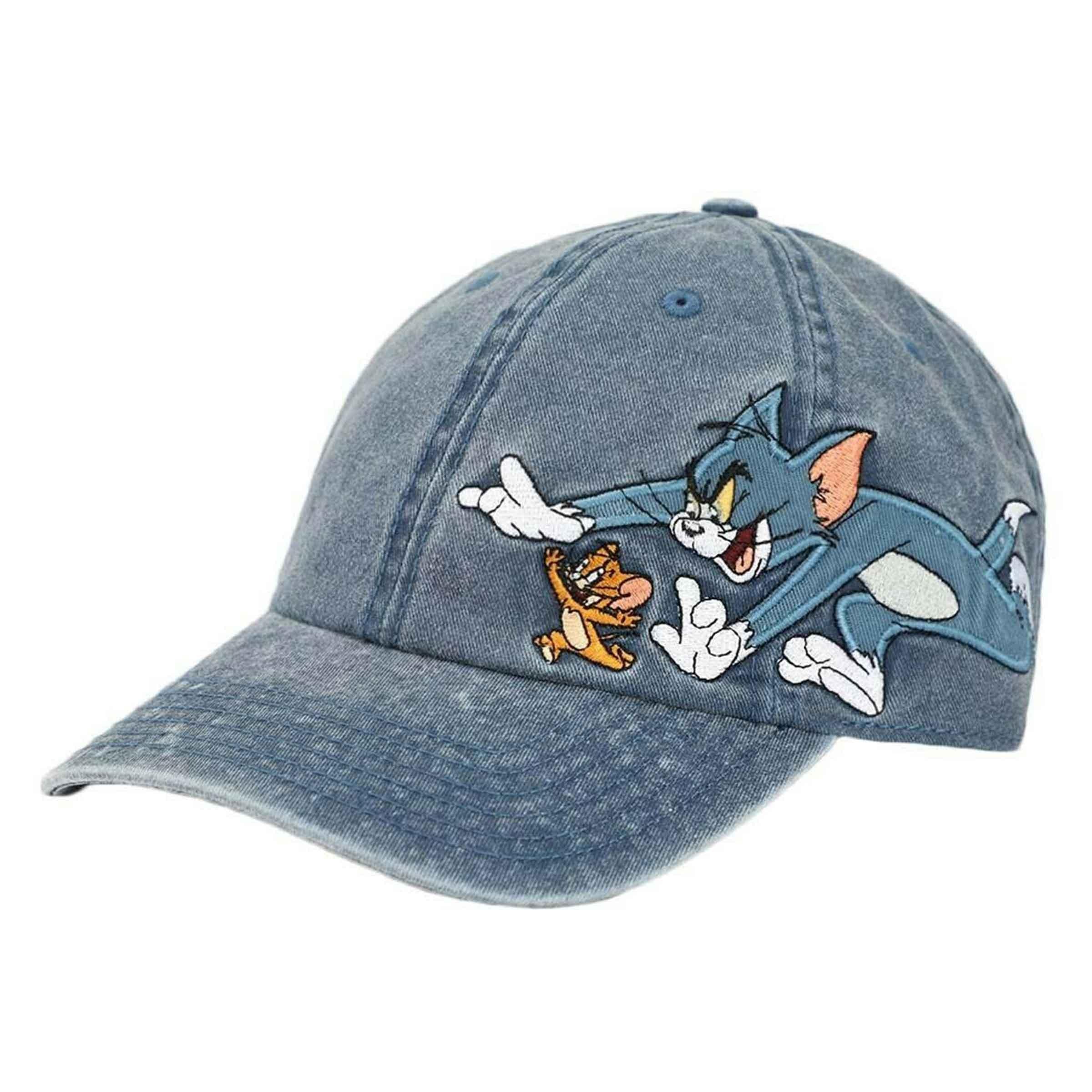 Tom and Jerry Embroidered Denim Baseball Cap - BUCKET POPCORN