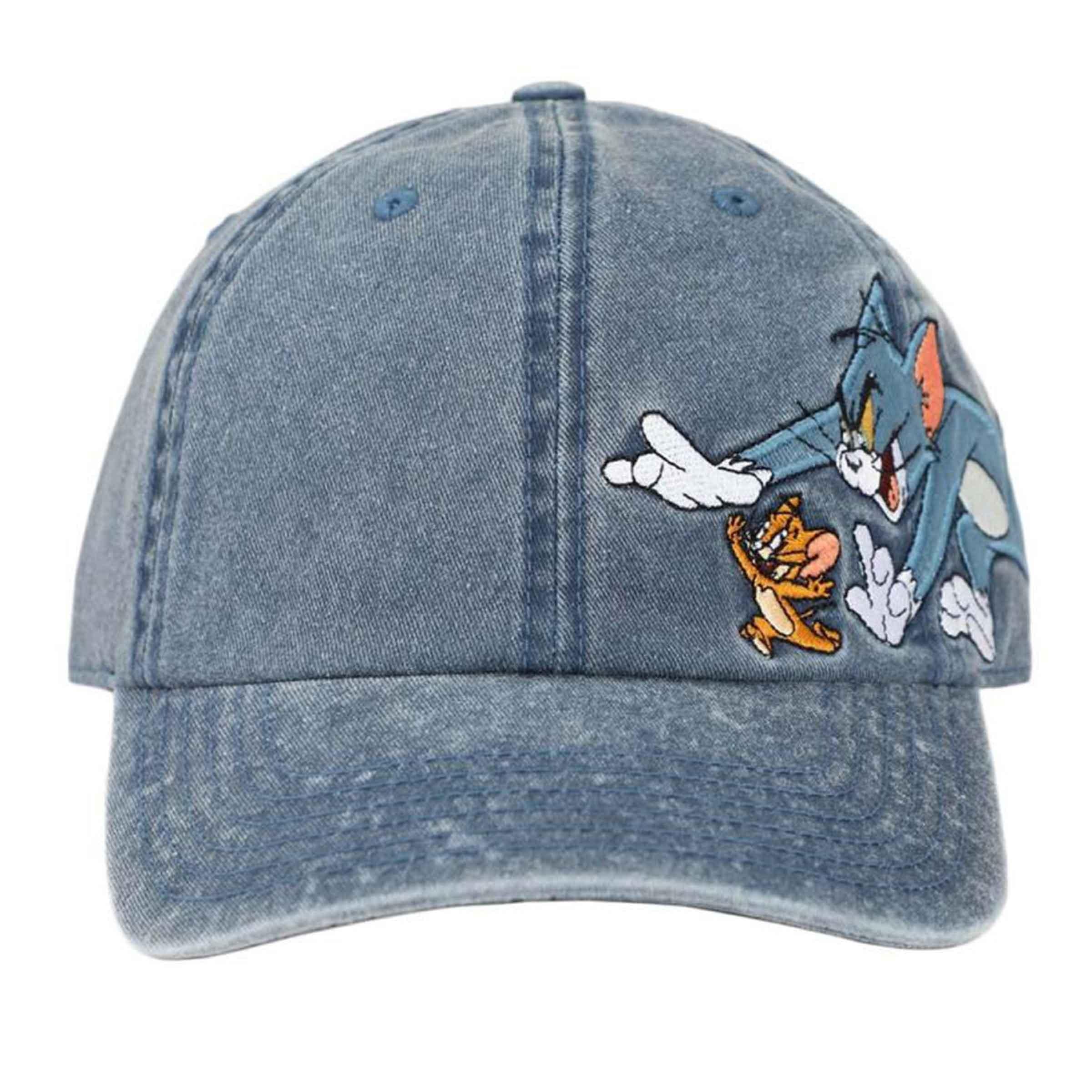 Tom and Jerry Embroidered Denim Baseball Cap - BUCKET POPCORN