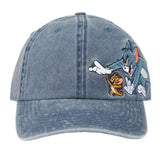 Tom and Jerry Embroidered Denim Baseball Cap - BUCKET POPCORN