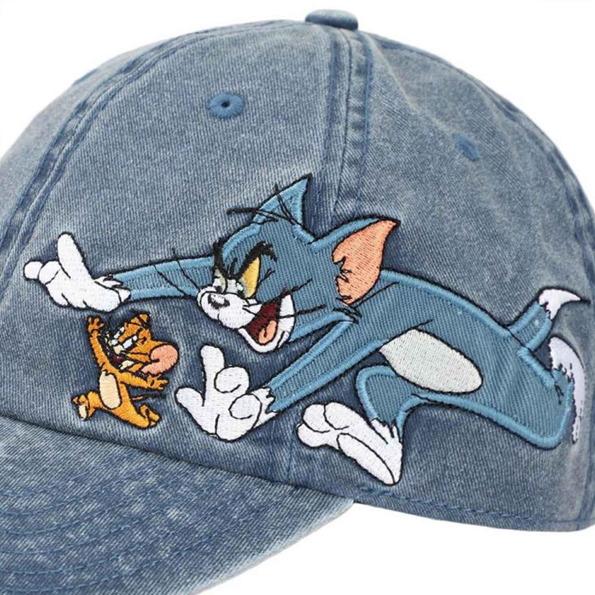 Tom and Jerry Embroidered Denim Baseball Cap - BUCKET POPCORN