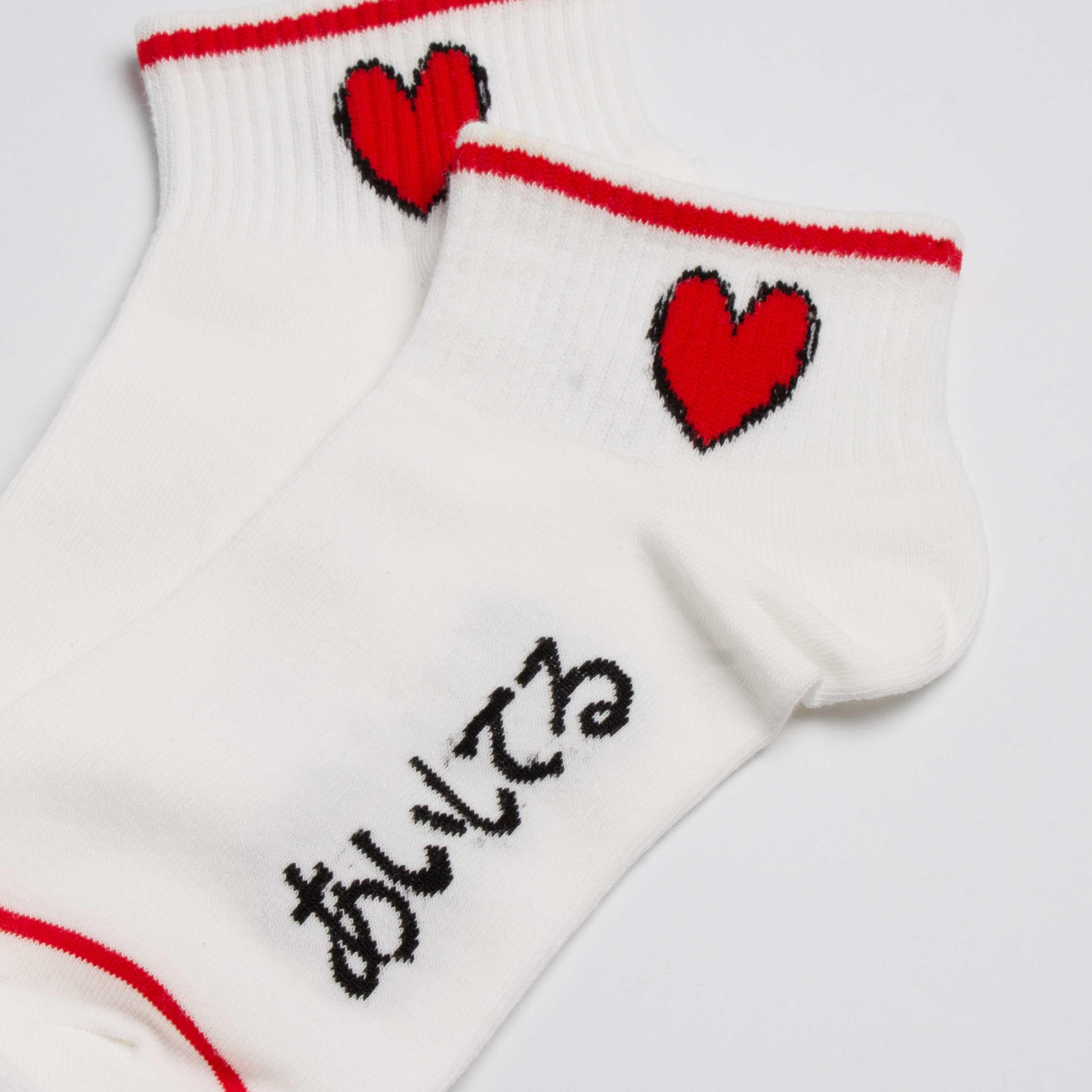 Womens Cute Fruit Icon Japanese Word Anklet Socks - BUCKET POPCORN