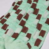 Womesn Cute Textured Checker Anklet Socks - BUCKET POPCORN