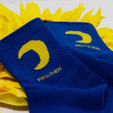 Womens Cute Weather Icon Crew Socks - BUCKET POPCORN