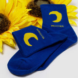 Womens Cute Weather Icon Crew Socks - BUCKET POPCORN