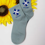 Womens Cute Weather Icon Crew Socks - BUCKET POPCORN