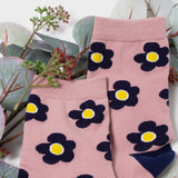 Womens Cute Ditsy Flower All Over Crew Socks - BUCKET POPCORN