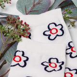Womens Cute Ditsy Flower All Over Crew Socks - BUCKET POPCORN