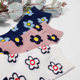 Womens Cute Ditsy Flower All Over Crew Socks - BUCKET POPCORN