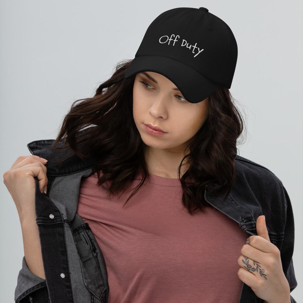 Off Duty Fun Embroidered Unisex Baseball Cap - BUCKET POPCORN